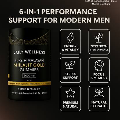DailyWellness™ Pure Himalayan Shilajit Gold Gummies