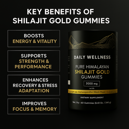 DailyWellness™ Pure Himalayan Shilajit Gold Gummies