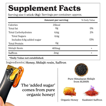 DailyWellness™ Pure Shilajit Honey Sticks