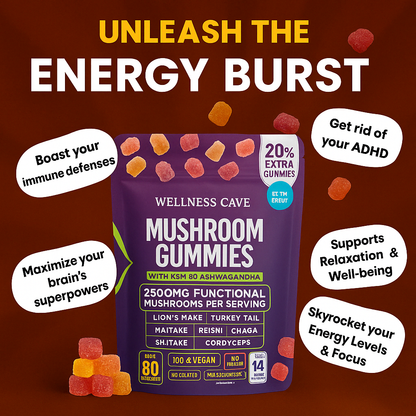 DailyWellness™ Mushroom Ashwagandha Gummies