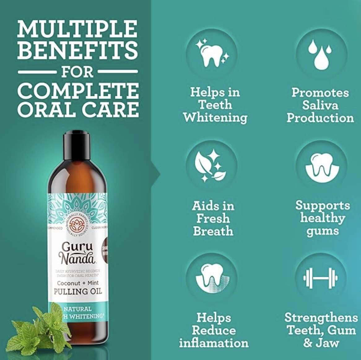 DailyWellness™ Guru Nanda Coconut Oil Pulling w/ Essential Oils