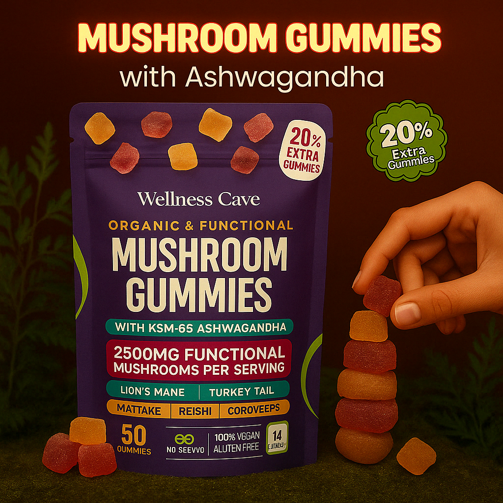 DailyWellness™ Mushroom Ashwagandha Gummies